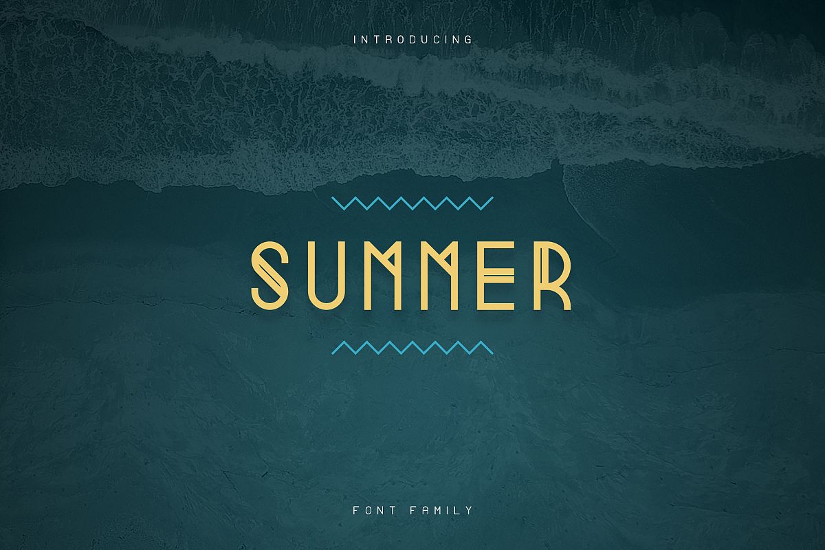 Summer Display Font family example image 1