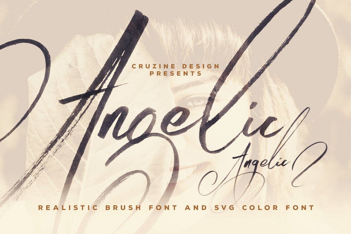 Angelic Brush & SVG Font example image 1