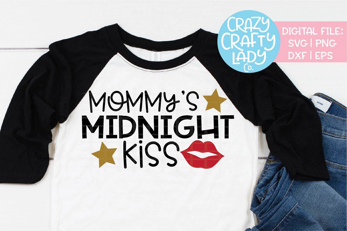 Mommy's Midnight Kiss SVG DXF EPS PNG Cut File example image 1