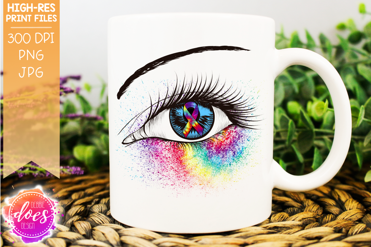 Distracted Driving Awareness Ribbon Eye Printable Design example image 1