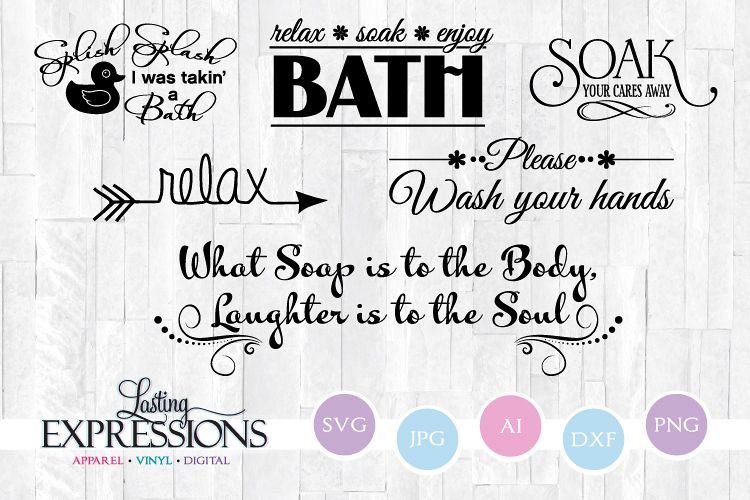 Download Bathroom Design Quote Bundle // SVG Quotes