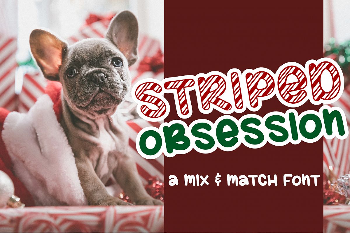 Striped Obsession - A Mix & Match Font example image 1