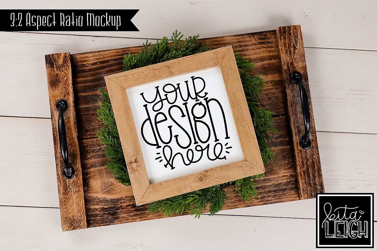Square Sign Fall and Christmas Mockup example image 1