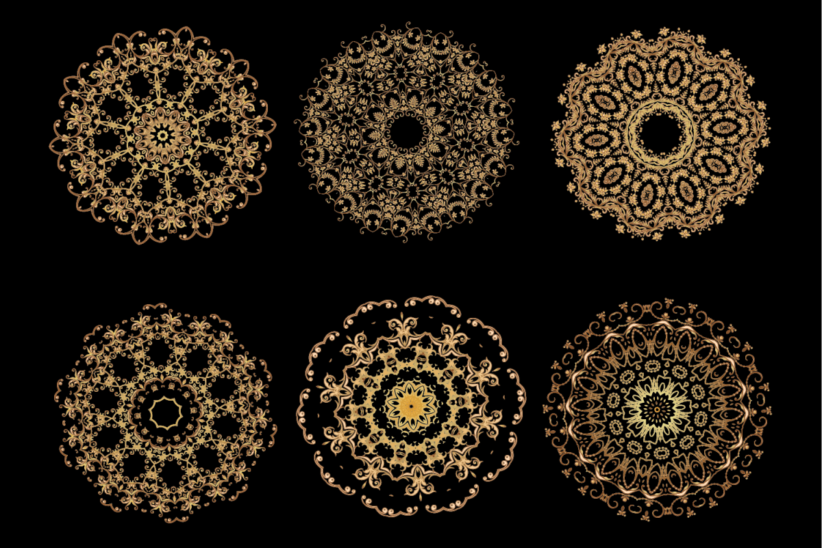 Download Gold Wedding Vector Mandalas 317766 Decorations Design Bundles