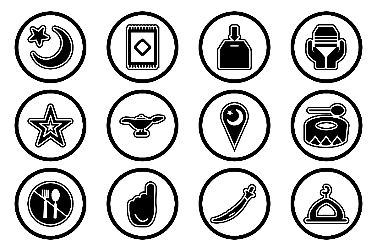Set Of Ramadan Icons example image 1