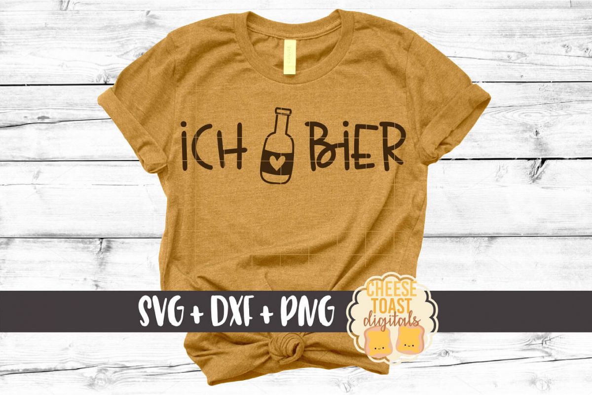 Ich Liebe Bier - Oktoberfest Beer SVG PNG DXF Cut Files example image 1