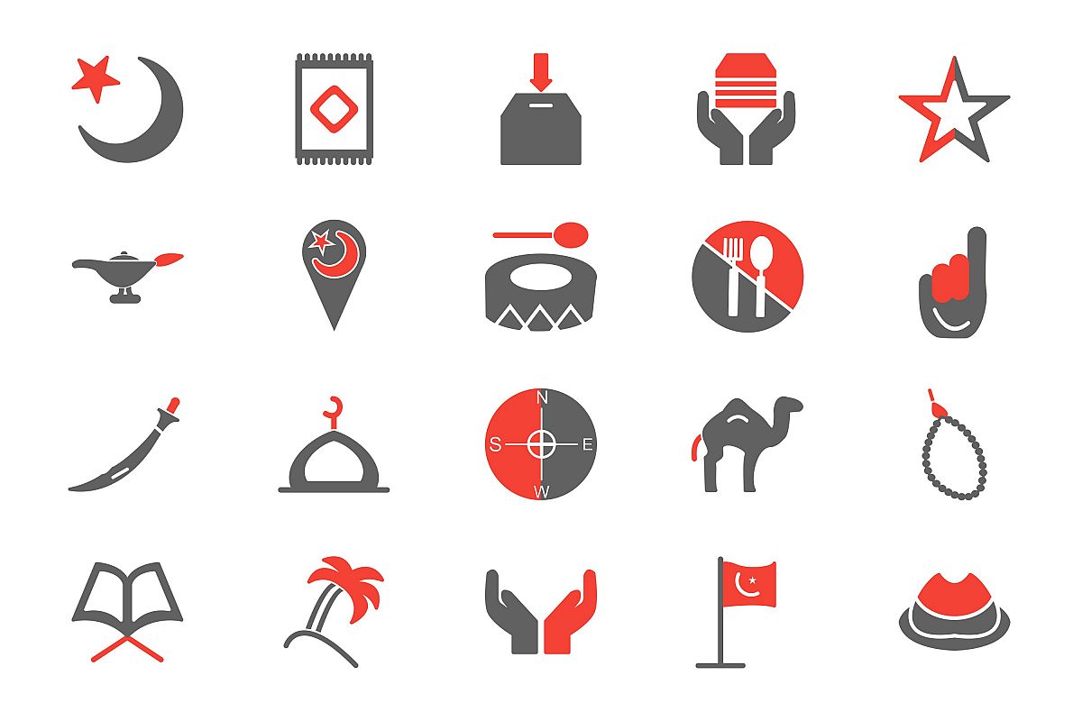 Set Of Ramadan Icons example image 1
