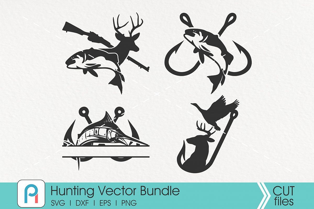 Hunting Svg, Fishing Svg, Hook Svg, Deer and Hook Svg (535496) | SVGs