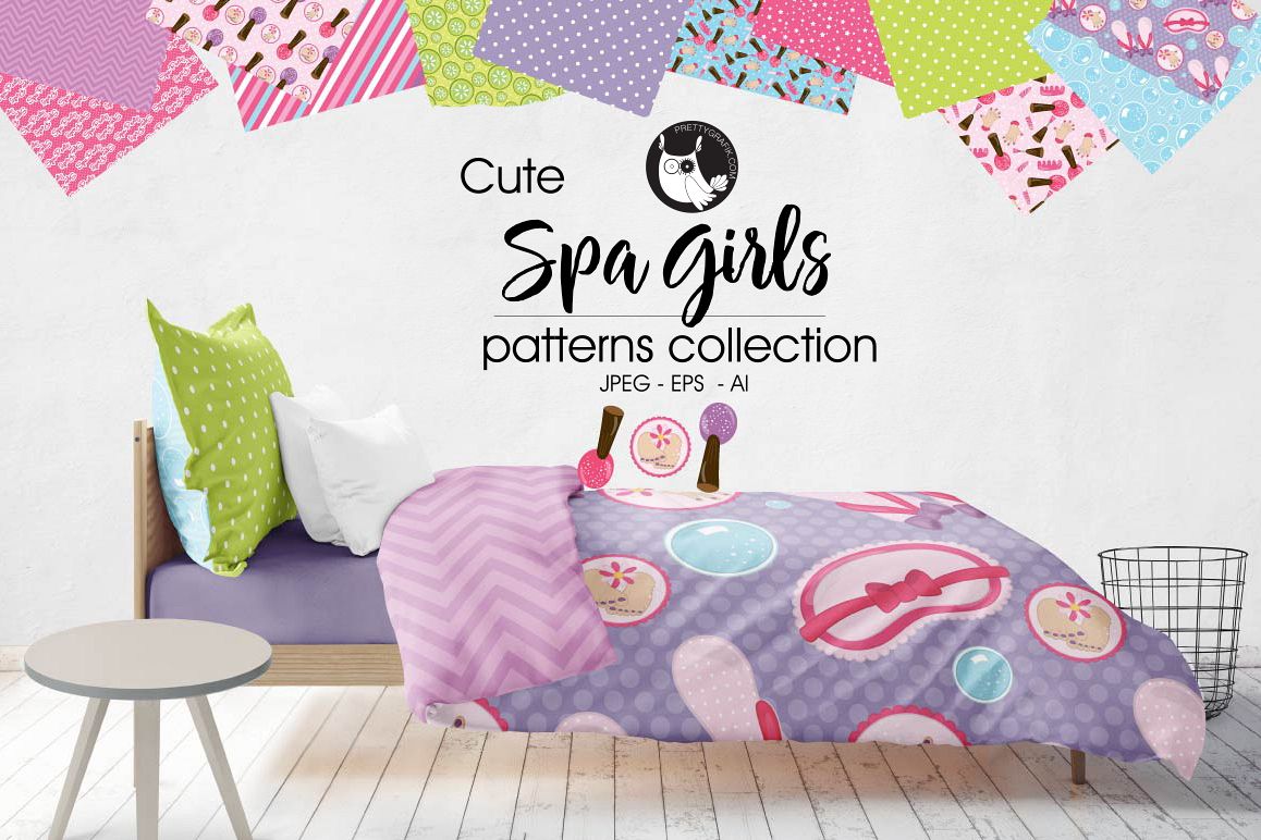 spa-girls, digital papers example image 1