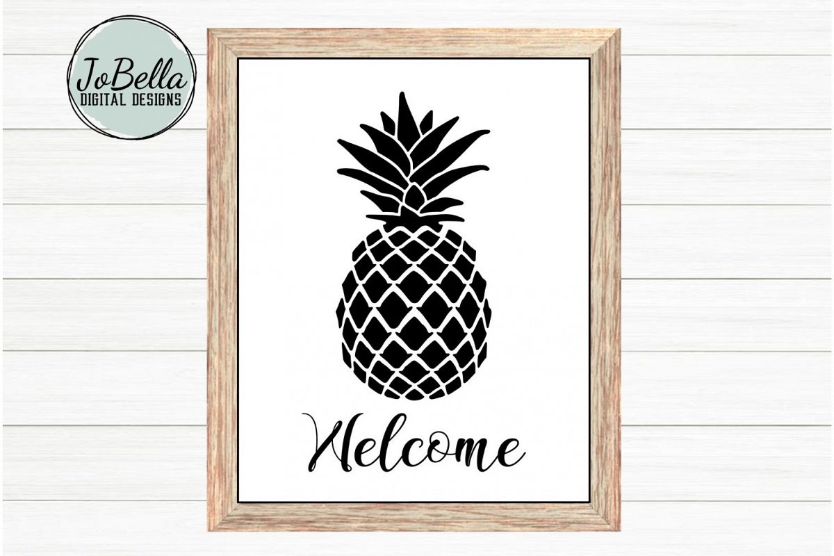 Welcome Pineapple SVG, Sublimation & Printable Farmhouse example image 1