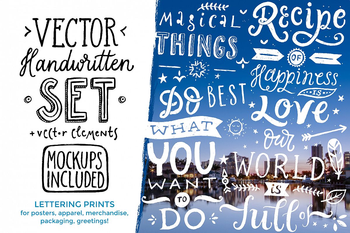 Vector Handwritten Set example image 1