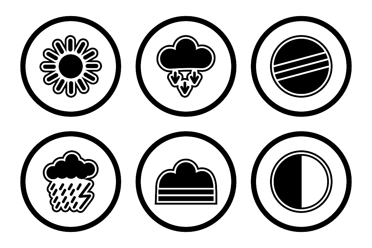 Set Of Weather And Season Icons example image 1