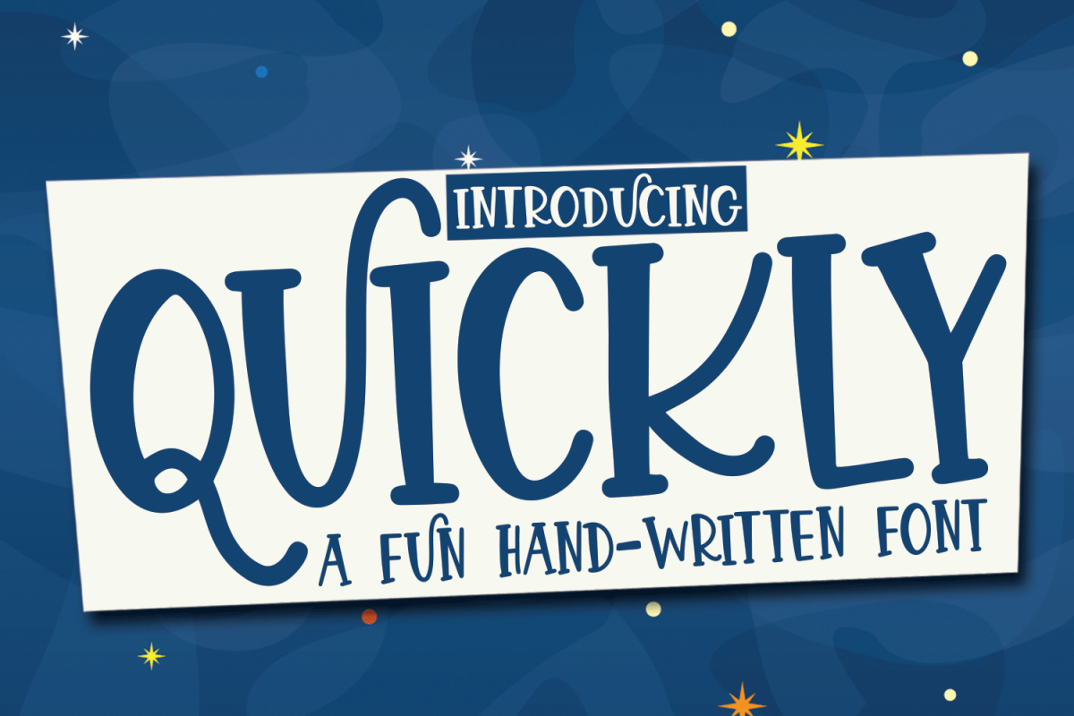 Quickly - A Fun Hand-Written Font example image 1