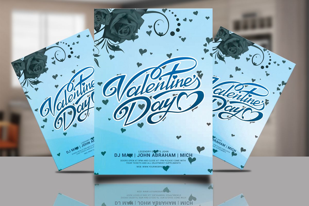 Valentine Poster Psd example image 1