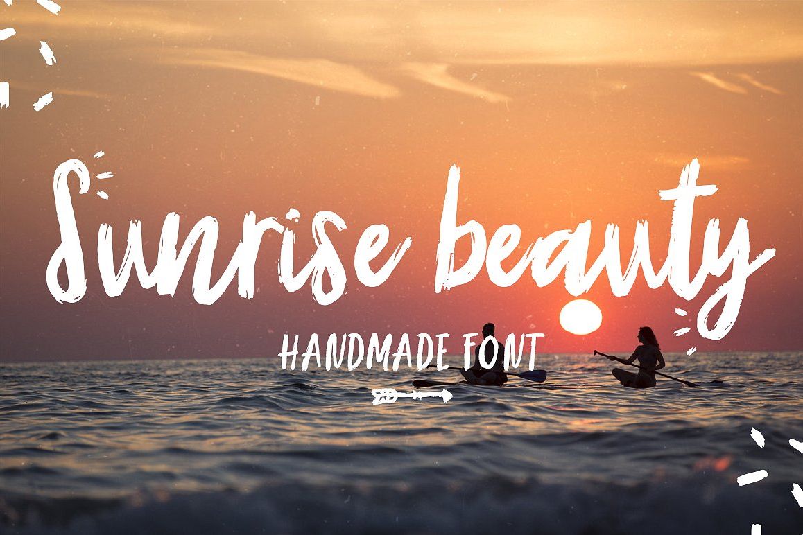 Sunrise | Handmade font and extras! example image 1