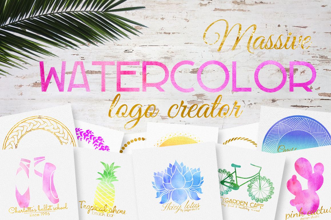 Massive watercolor logo creator example image 1