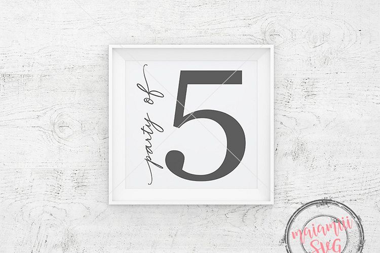 Party Of 5 Svg / Party Of Svg / Party Of Five Svg example image 1