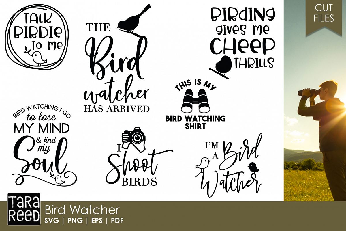 Bird Watching - Bird Lover SVG and Cut Files for Crafters example image 1