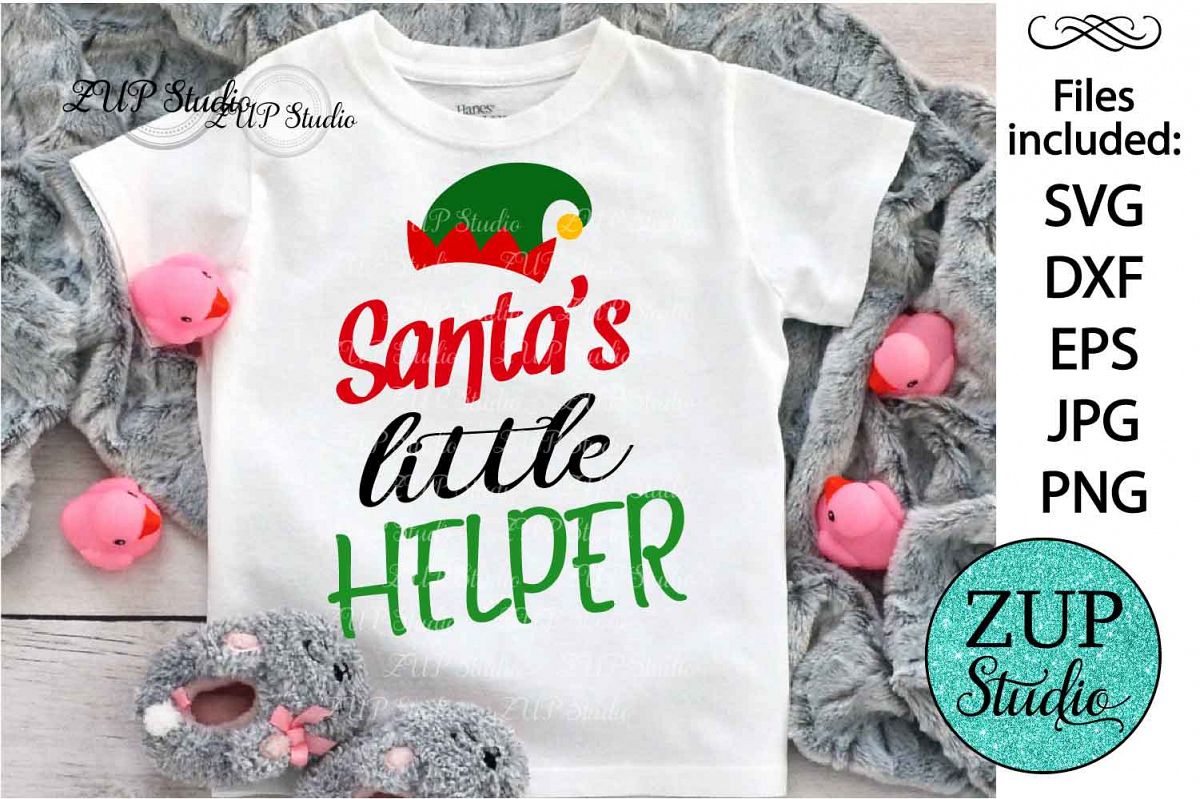 Santa's little helper Digital Cutting files file 122 example image 1