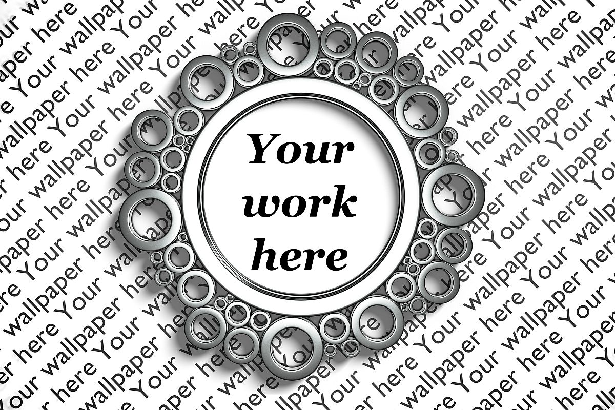 Circulism round mock up digital frame with alpha channel example image 1