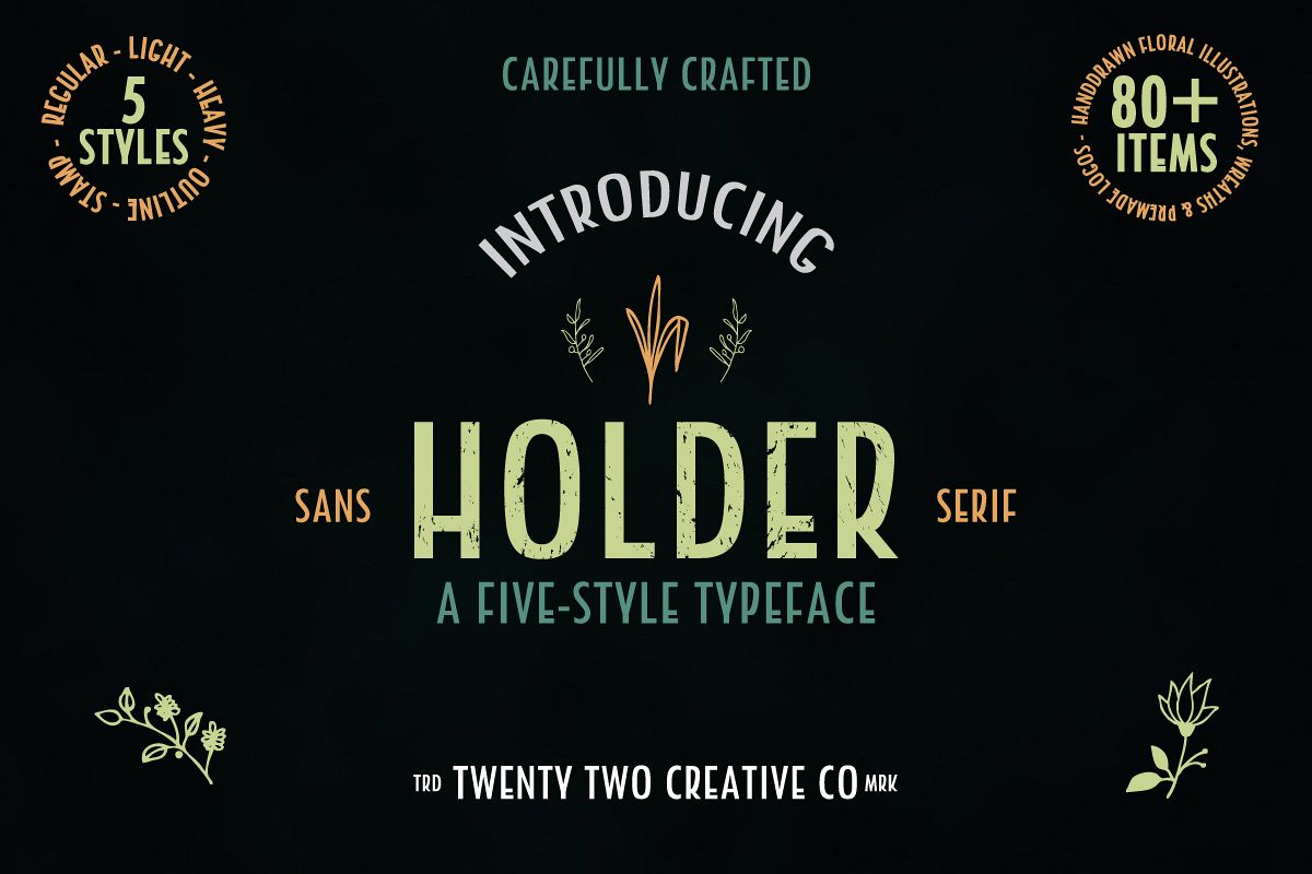 Holder Sans Font Family example image 1
