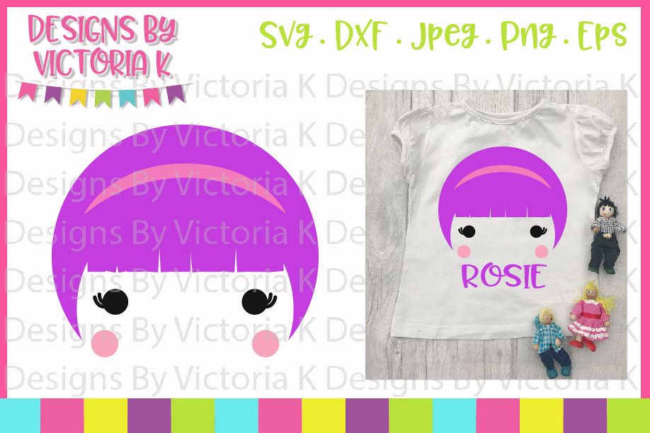 Doll, Dolly Head, SVG, DXF, PNG example image 1