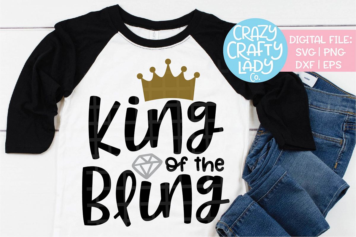 King of the Bling Wedding SVG DXF EPS PNG Cut File example image 1
