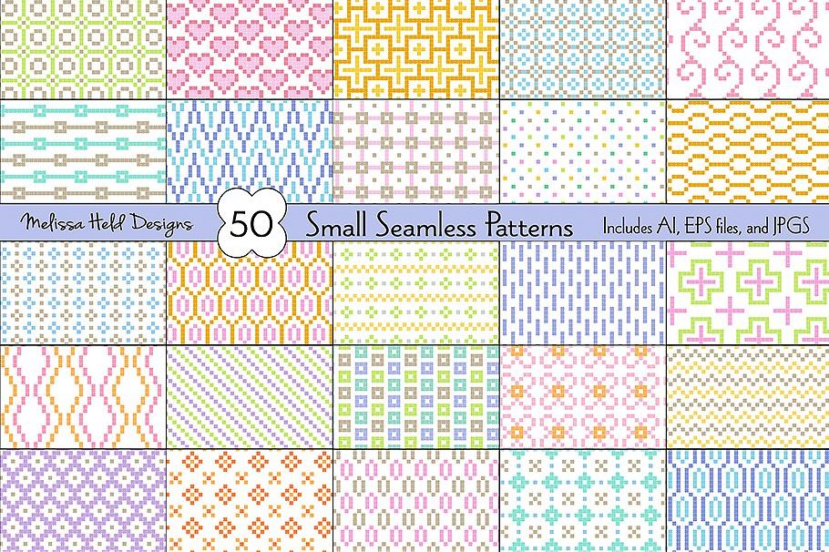 Small Seamless Geometric Patterns example image 1