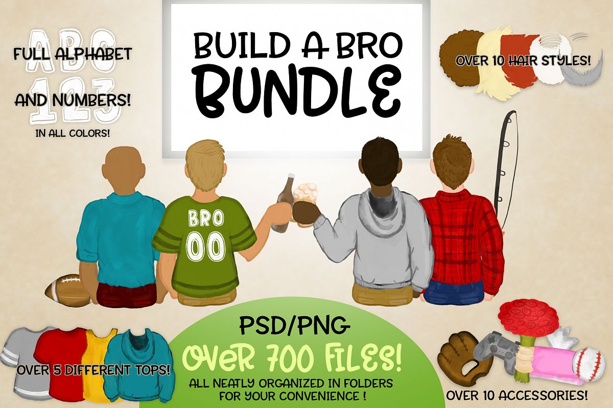 Build a Bro Bundle | Character Builder | Boy Version example image 1