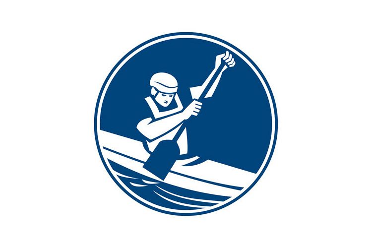 Canoe Slalom Circle Icon example image 1