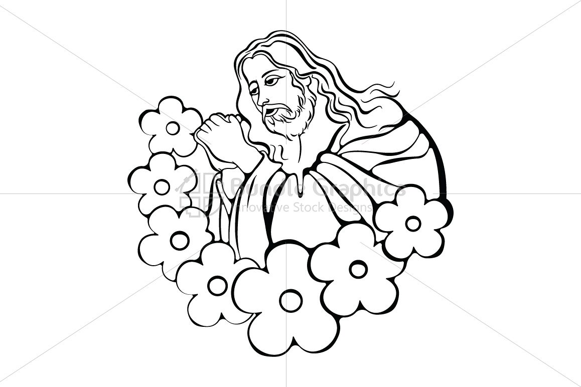 Jesus Showering Blessing - Creative Artwork example image 1