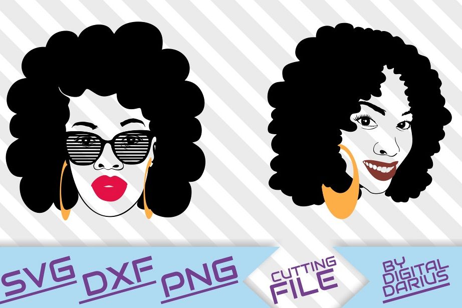 2x Sexy Black Woman Svg Melanin Natural Hair Laughing