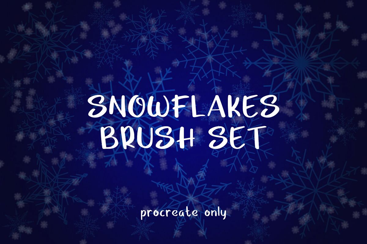Snowflakes Brush Set - for Procreate example image 1