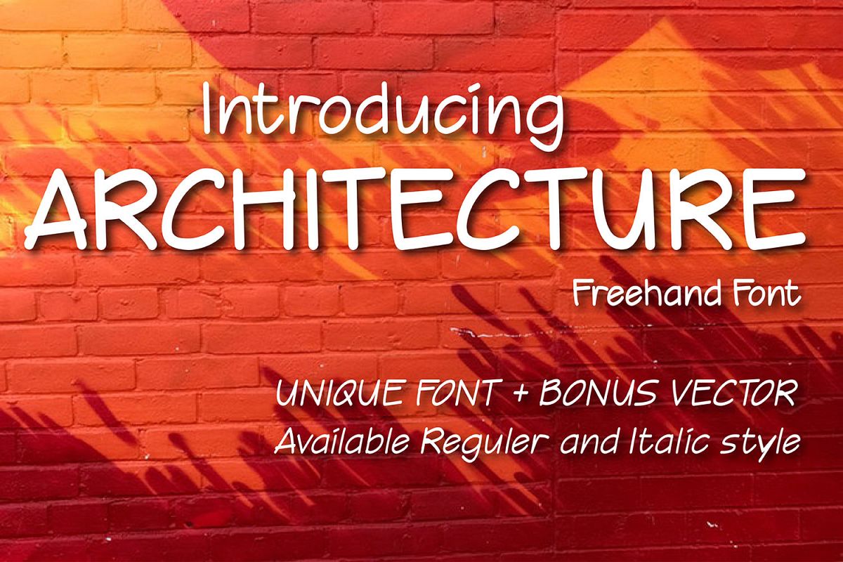Architecture Freehand font example image 1