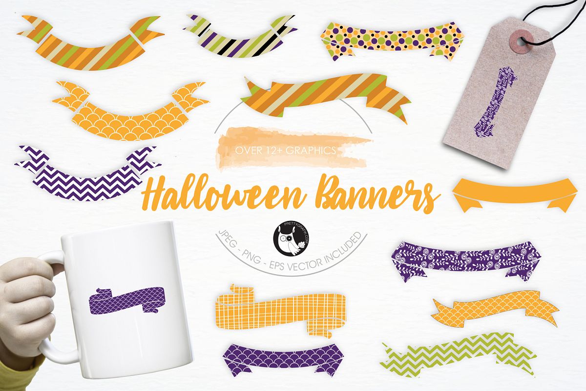 Halloween Banners graphics and illustrations example image 1