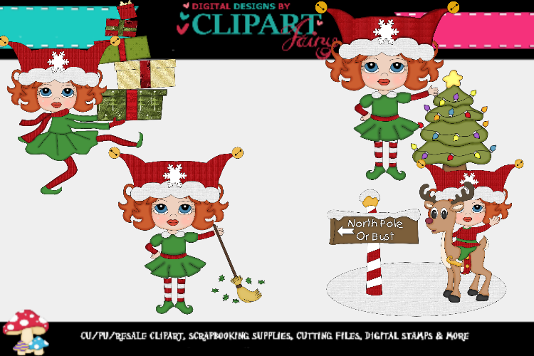 Christmas Elf Girls 8 example image 1