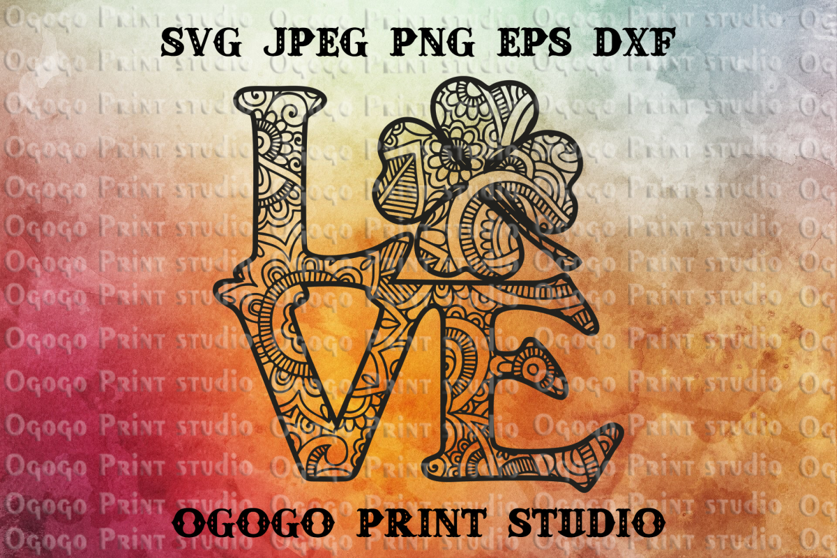 Shamrock svg, Zentangle SVG, St Patrick's Day svg, Mandala example image 1