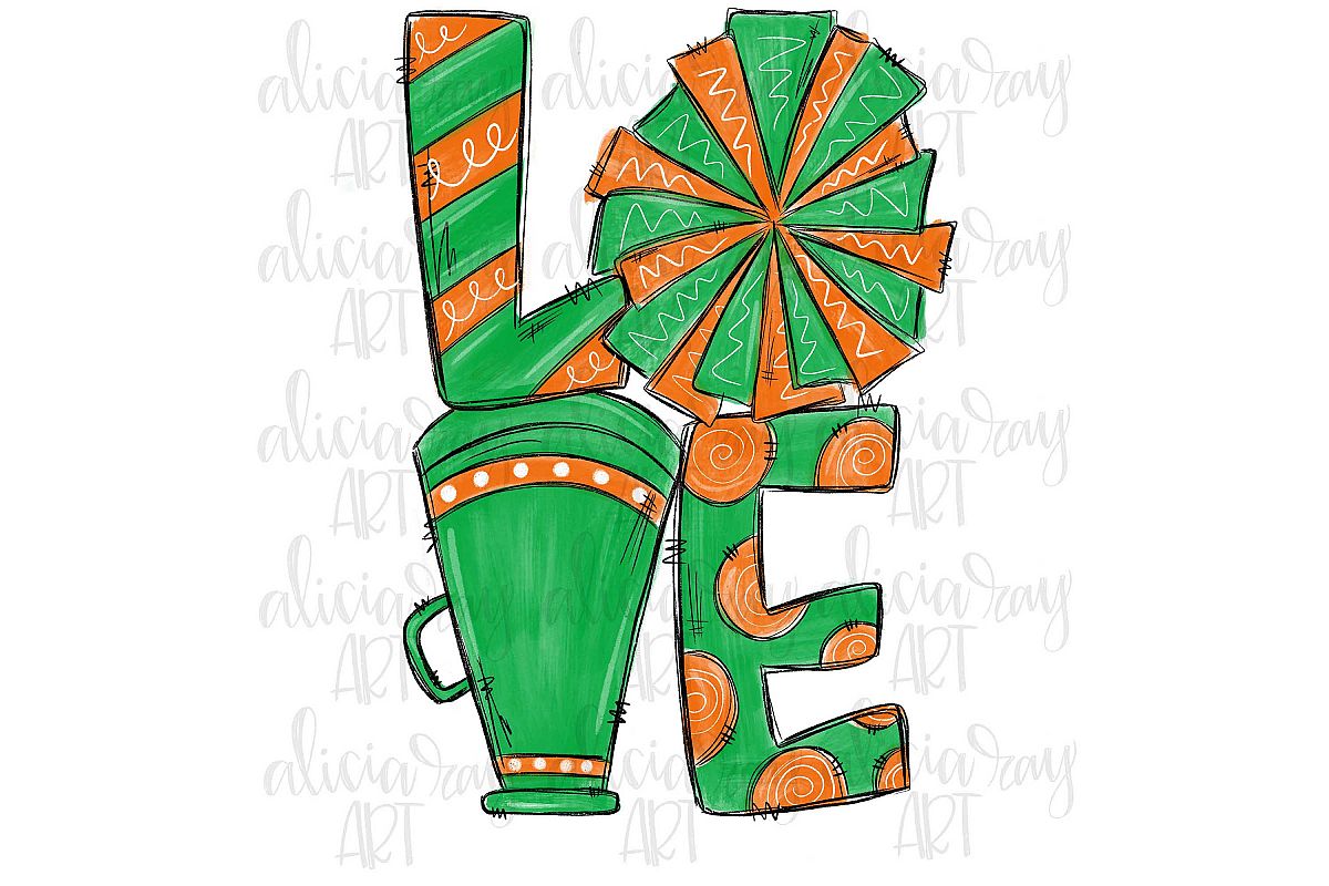 Cheer Love Green and Orange example image 1