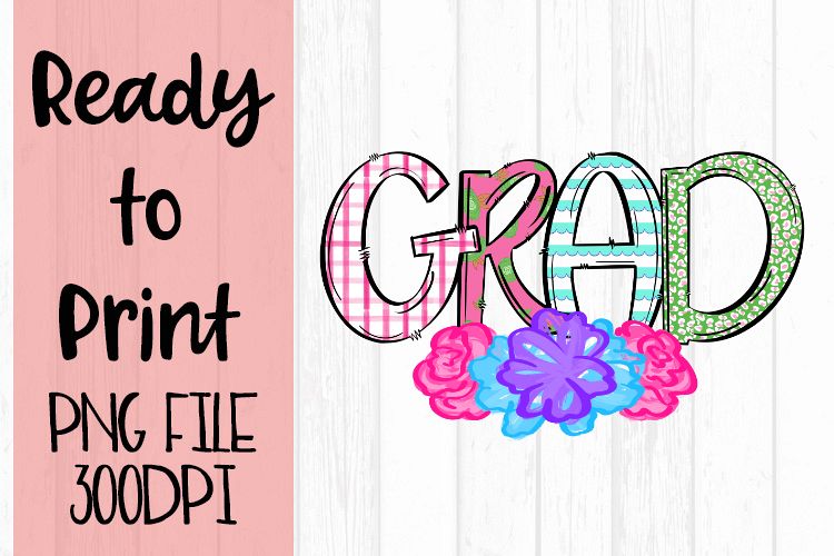 Grad with Flowers Ready to Print example image 1