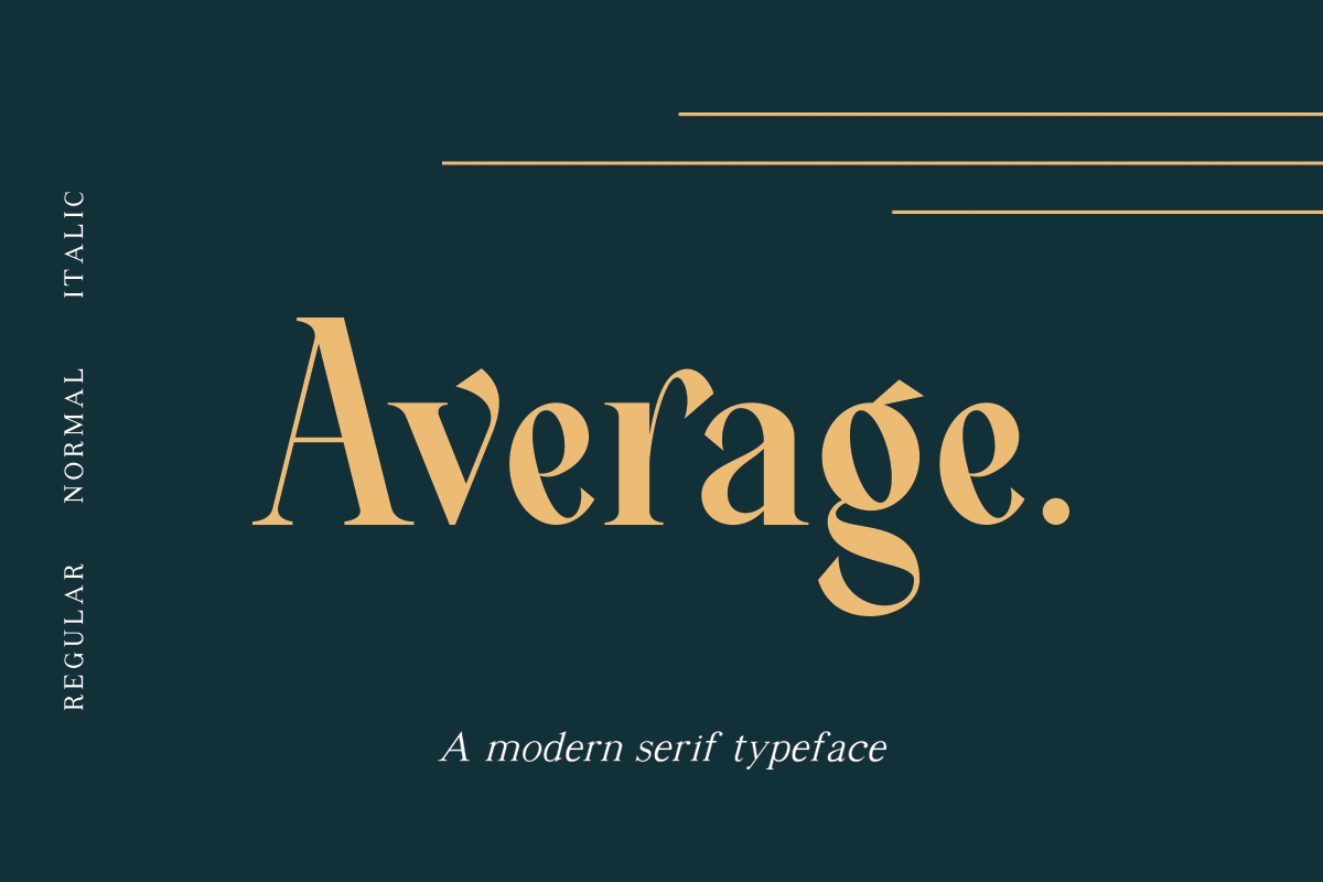 Average - Modern Serif Typeface example image 1