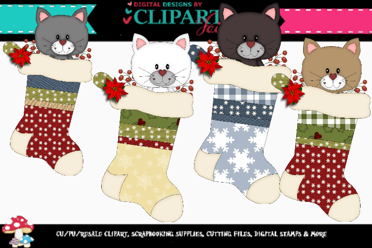 Christmas Kitten Stockings example image 1
