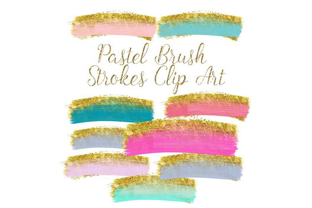 brush strokes clip art, gold brush clipart, gold paint clipart, wedding gold Paint Clipart, gold ink strokes clipart, watercolor clip art example image 1