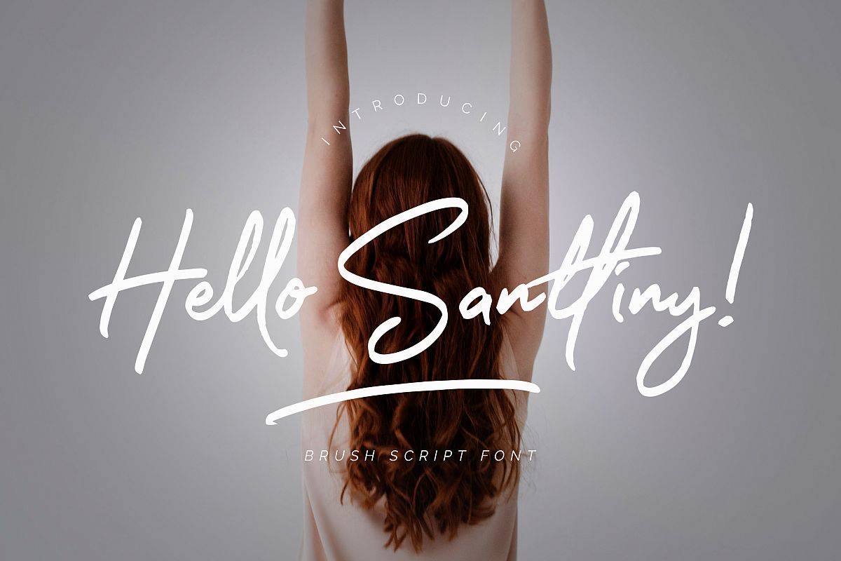 Hello Santtiny Brush Script example image 1