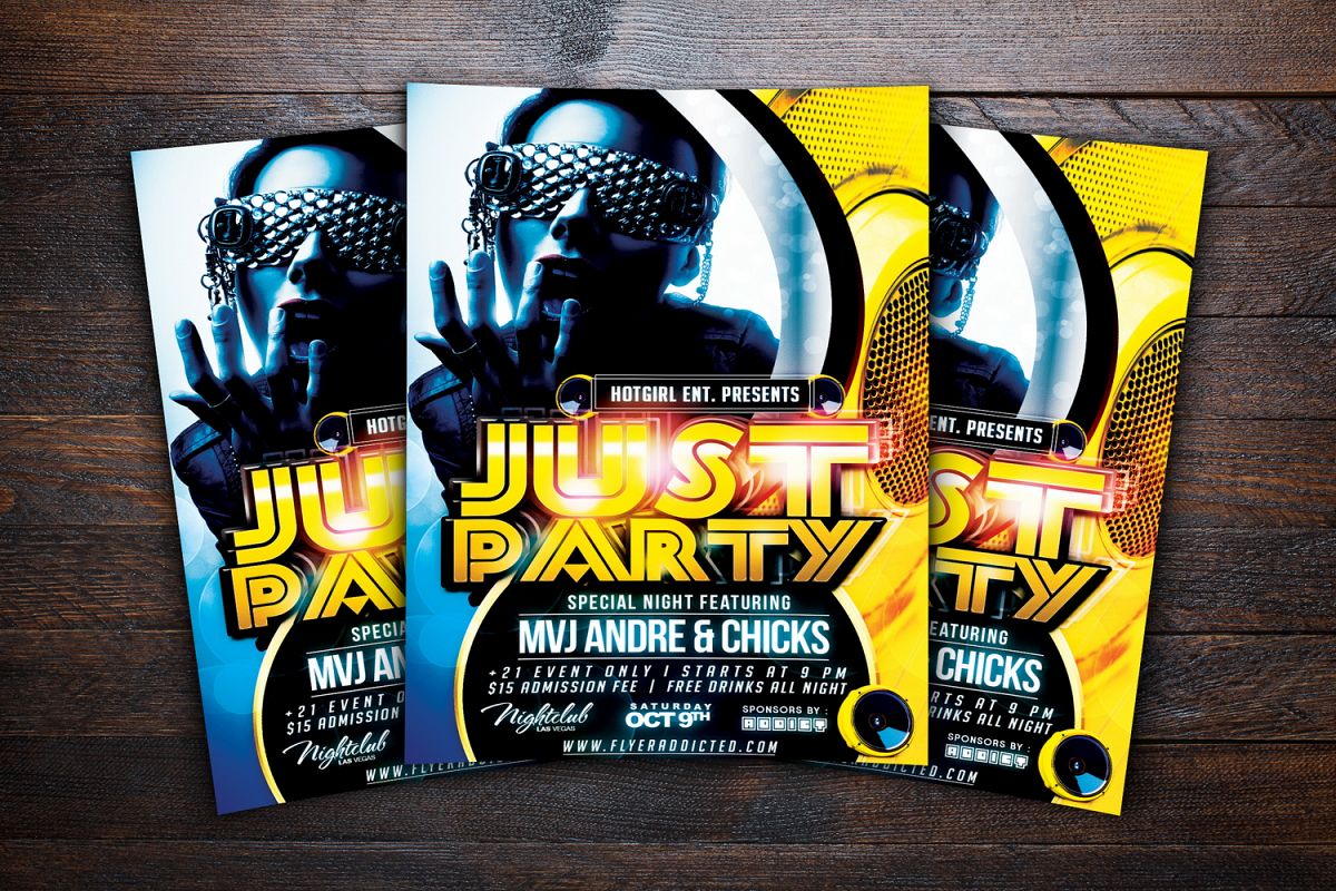 Just Party Flyer example image 1
