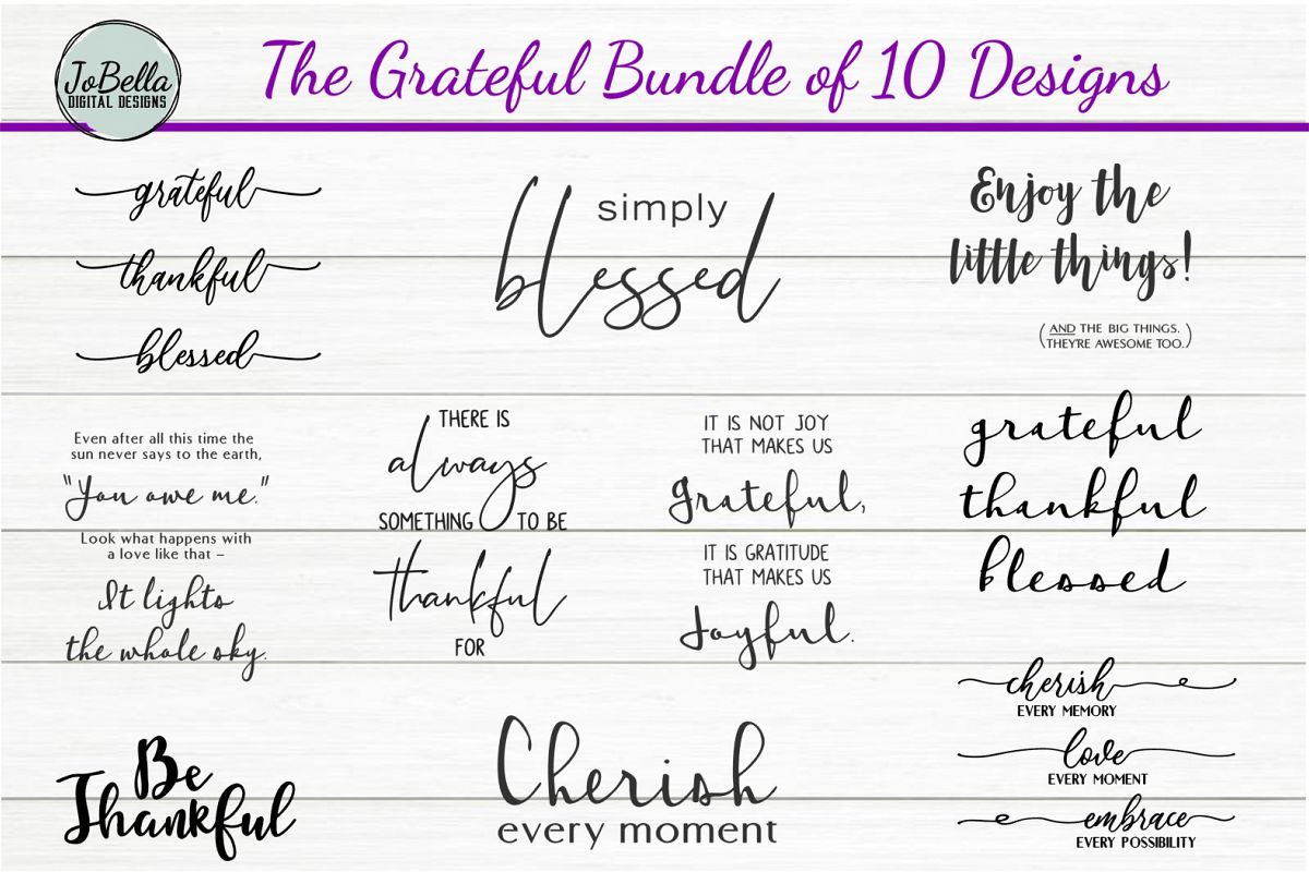 The Grateful SVG and Printable Bundle of 10 Designs example image 1