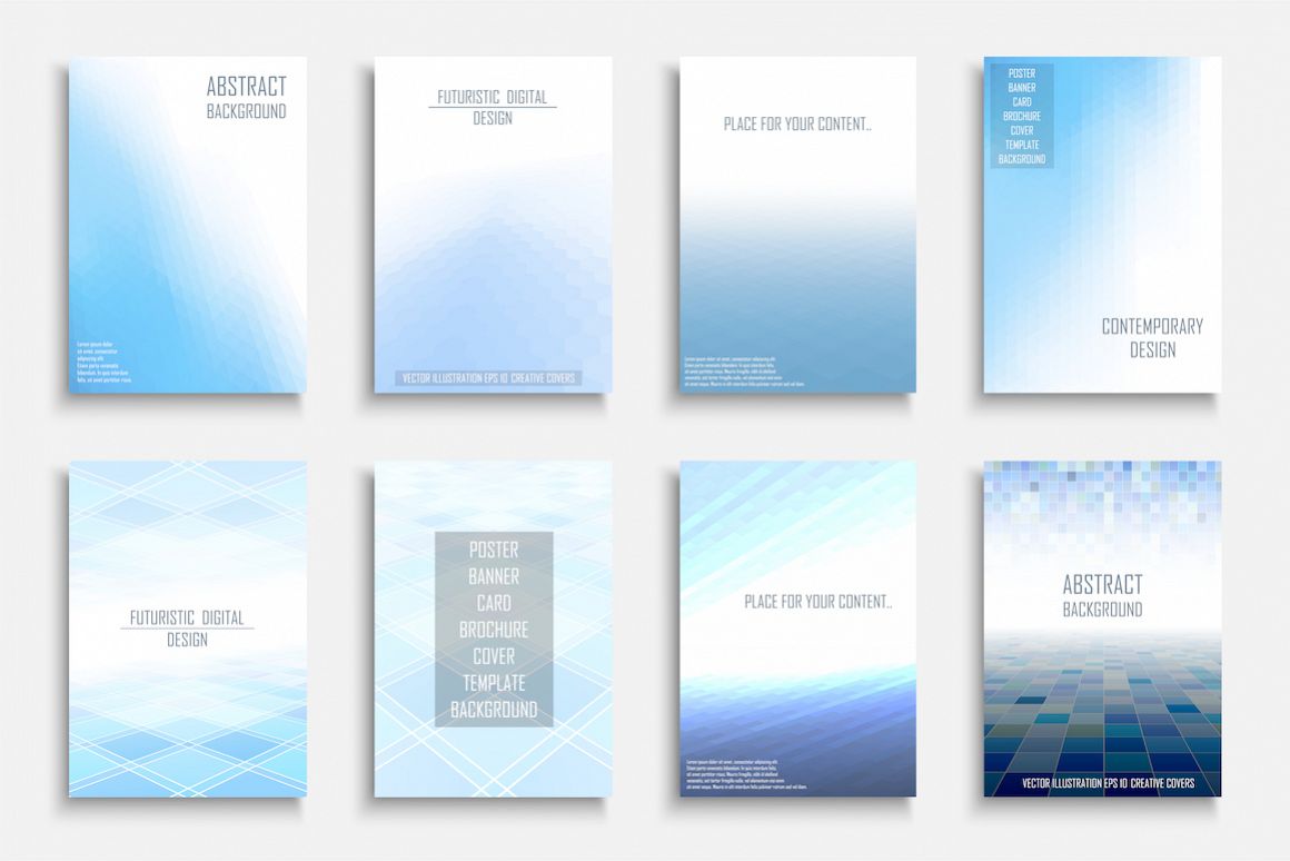 Abstract blue light gradient covers example image 1