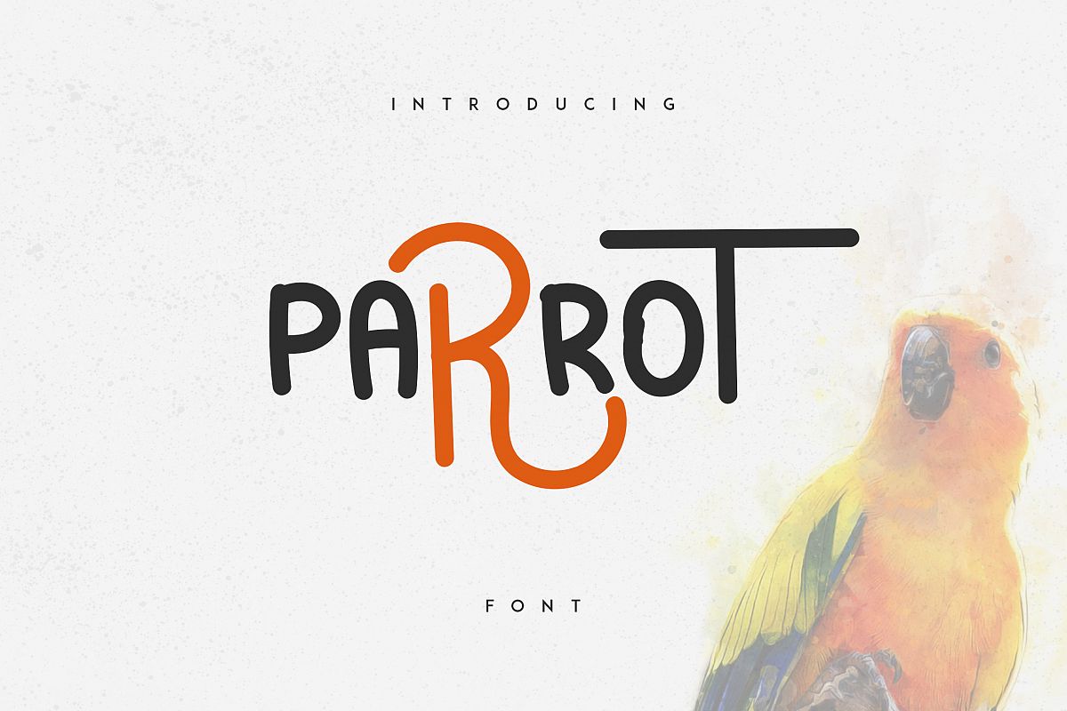 Parrot font example image 1