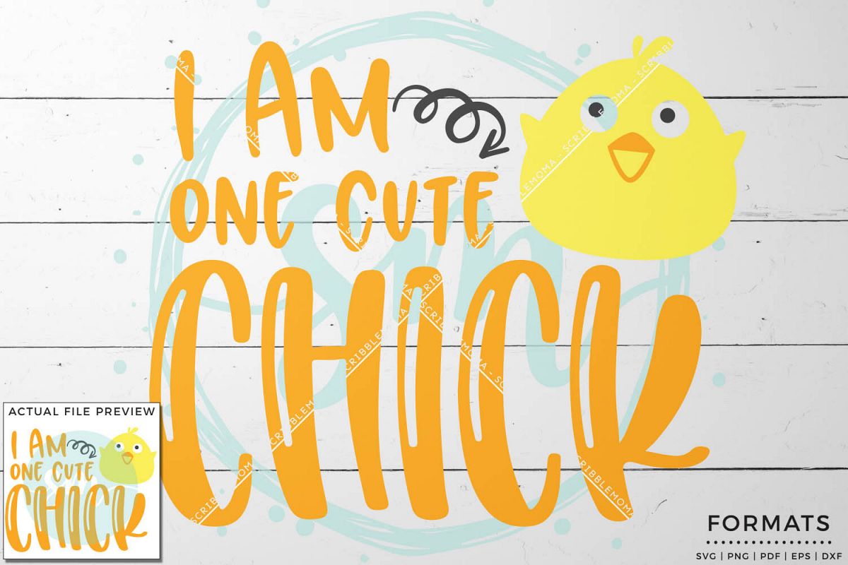 One Cute Chick SVG Files for Cricut example image 1