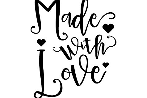 Made with Love Svg Dxf Png Jpg Eps vector file Cut Files example image 1