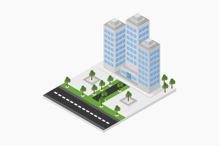 Isometric skyscraper example image 1